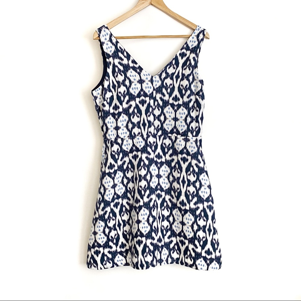 Gap Fit & Flare Floral Linen Dress Size 10